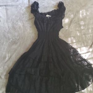 Black mid lenth dress